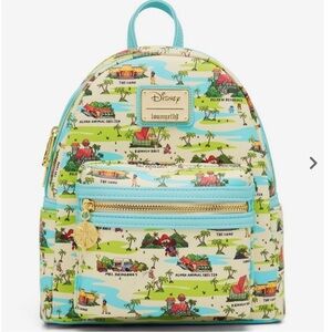 NWT LOUNGEFLY X DISNEY Stitch Hawaii Map Locations Backpack Exclusive